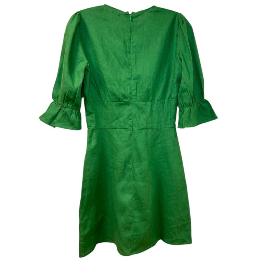 Reformation Simi Linen Mini Dress Size 12 - Picture 5 of 11